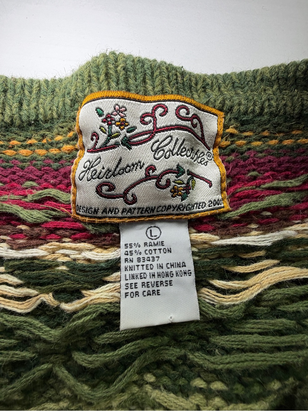 Heirloom Collectibles Harvest Cardigan Sweater Pumpkin Rooster Cottagecore L - Picture 3 of 7